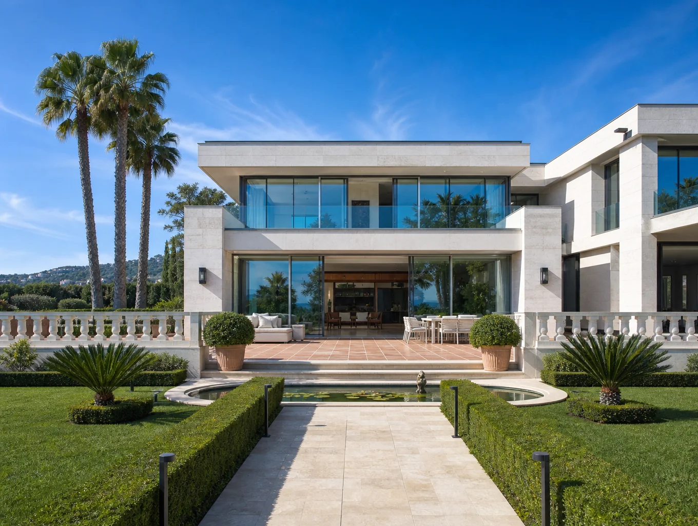 Villa-Modernisierung mit Poolterrasse - Fertiggestelltes Ergebnis